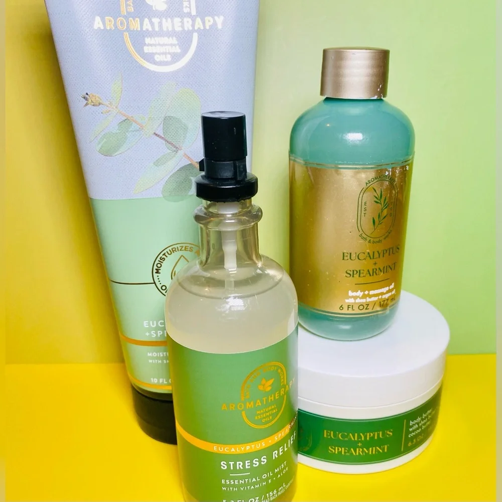 Bath & Body Works Aromatherapy Eucalyptus Spearmint 4pc Set‎